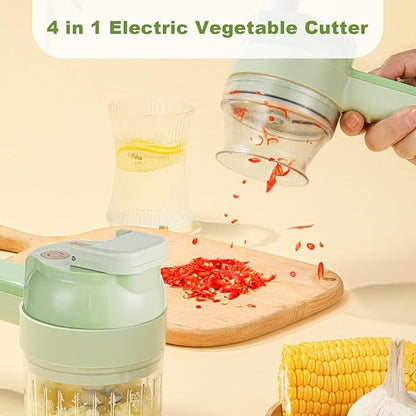 4-in-1 Electric Vegetable Cutter Rechargeable