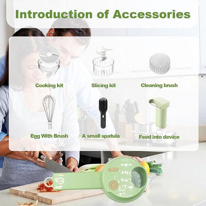 4-in-1 Electric Vegetable Cutter Rechargeable
